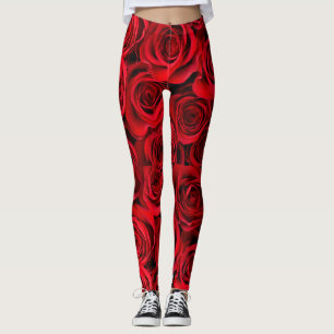 Leggings rosas vermelhas bonitas