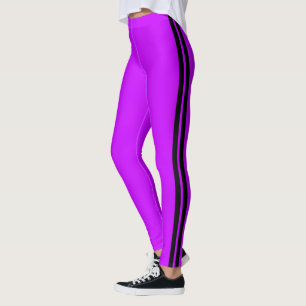 Leggings Roxas com Faixa Lateral Preta Cores Perso