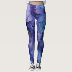Leggings roxas de aquarela