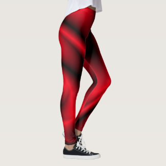 Leggings roxas vermelhas e pretas
