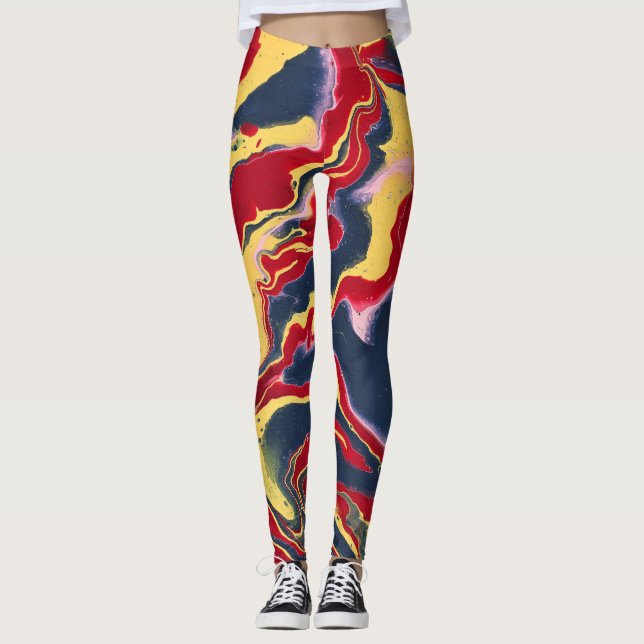 Leggings Sadie 1 Colorido Abstrato Maluco (Frente)