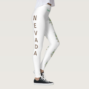 Leggings Saguaro Cactus, Flor do Estado Branco de 