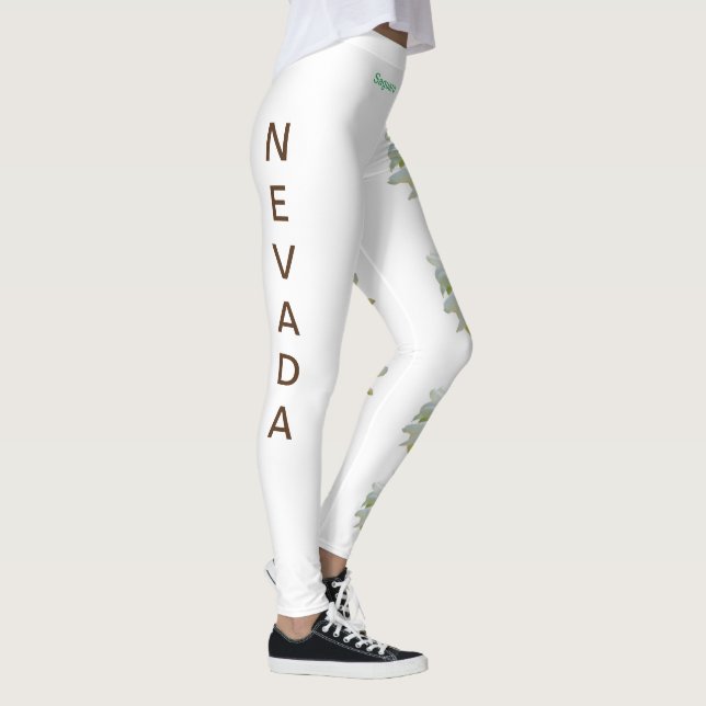Leggings Saguaro Cactus, Flor do Estado Branco de  (Direita)