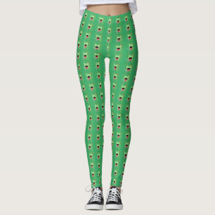 Leggings Sapo verdes e Design do Fireworks