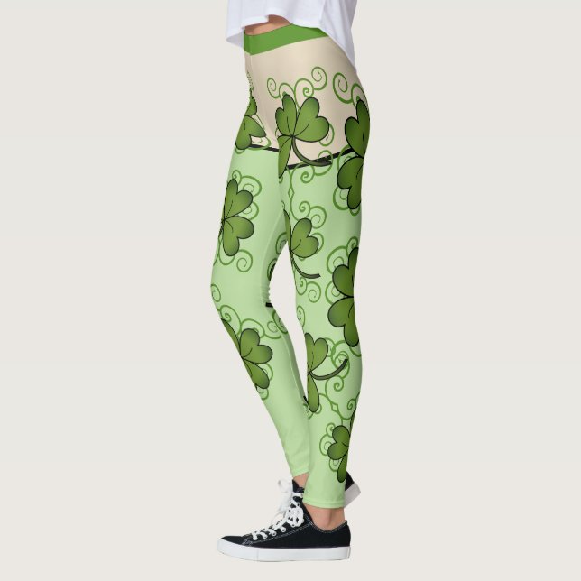 Leggings Scroll & Shamrock (Esquerda)