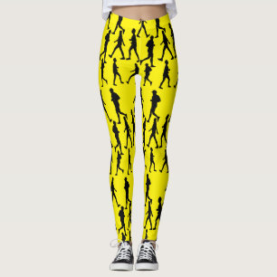 Leggings Silhuetas de Pessoas Correndo Jogging Fun