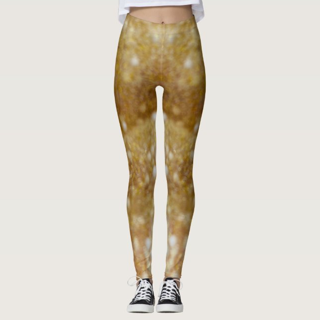 Leggings Slime Brilho Dourado (Frente)