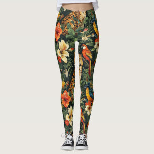 Leggings Sobre Impressão da selva tropical