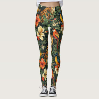 Leggings Sobre Impressão da selva tropical