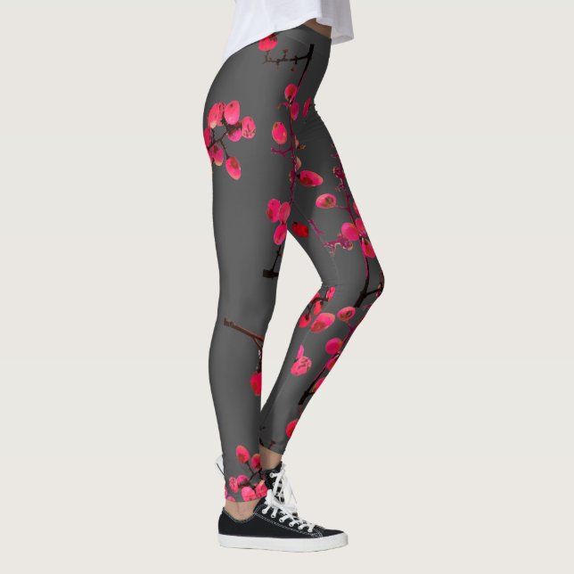 Leggings Sonhadores Frutas Rosa Árvore Pimenta (Direita)