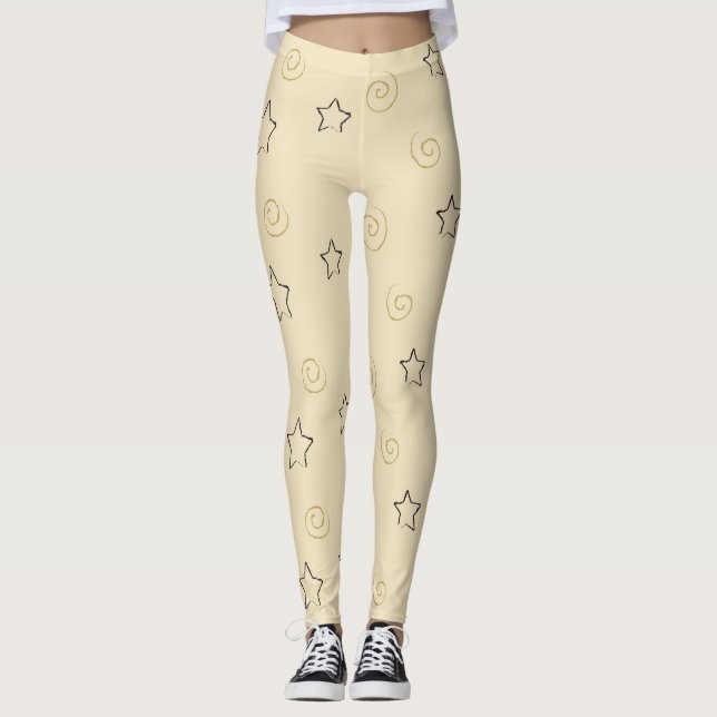 Leggings Stars Ink Design (Frente)