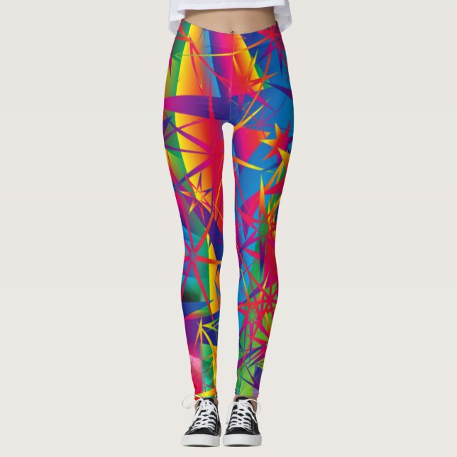Leggings Super Star - Cores Brilhantes - Yoga (Frente)