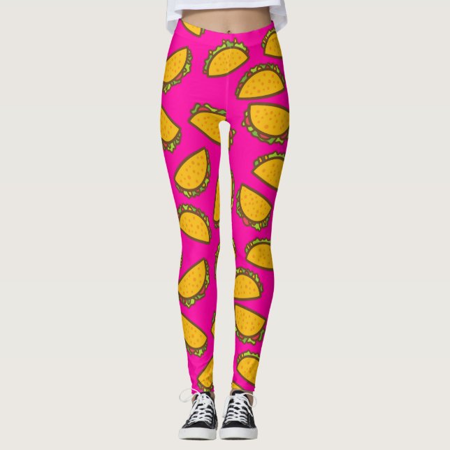 leggings tacos cor-de-rosa (Frente)