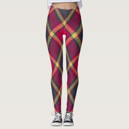 Leggings - Tartã Escocesa Vermelha Amarela