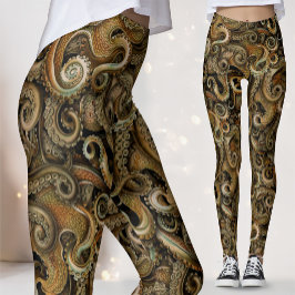 Leggings Tentáculos de Polvo Steampunk Vitoriano