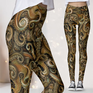 Leggings Tentáculos de Polvo Steampunk Vitoriano