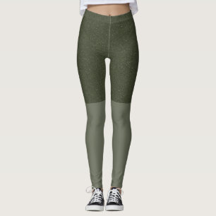 Leggings texturizadas de Moss Green - Personalizáv