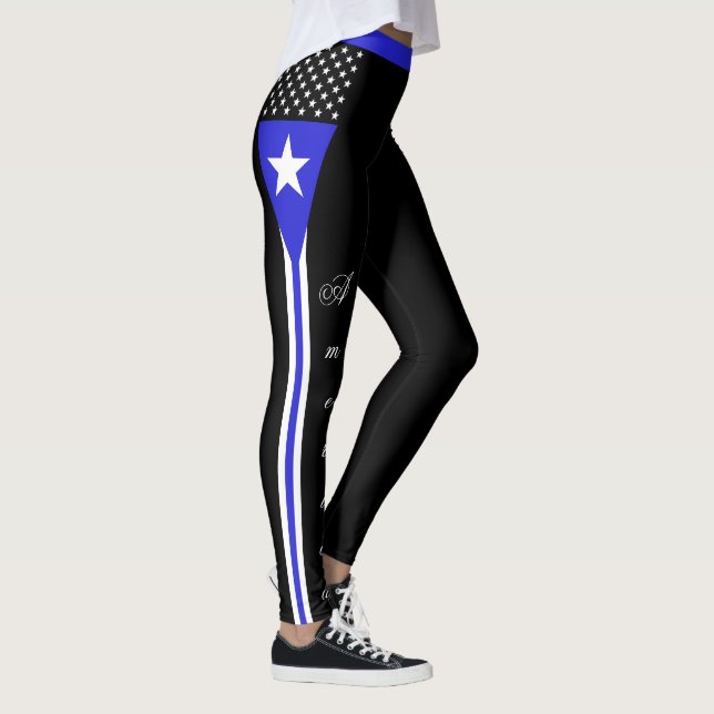 Leggings Thin Blue Line, Estados Unidos, Bandeira  (Direita)