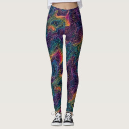 Leggings Topográficas Cósmicas - Divertimento