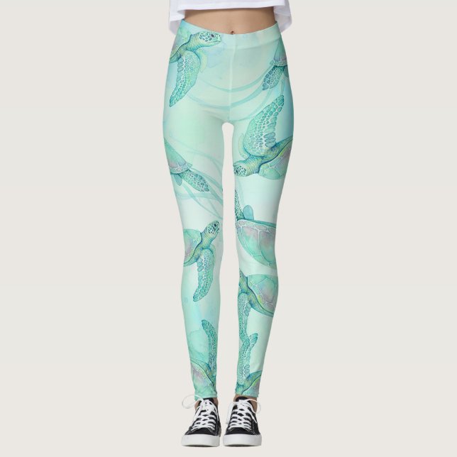 Leggings tortugas en el mar  (Frente)