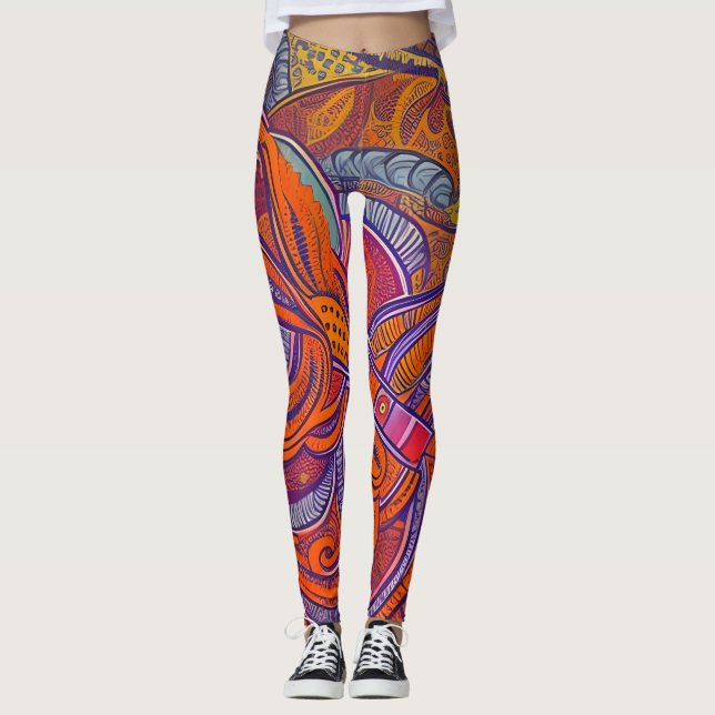 Leggings Tradicionais Belas (Frente)
