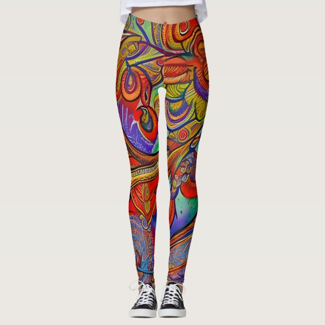 Leggings Tradicionais Belas (Frente)