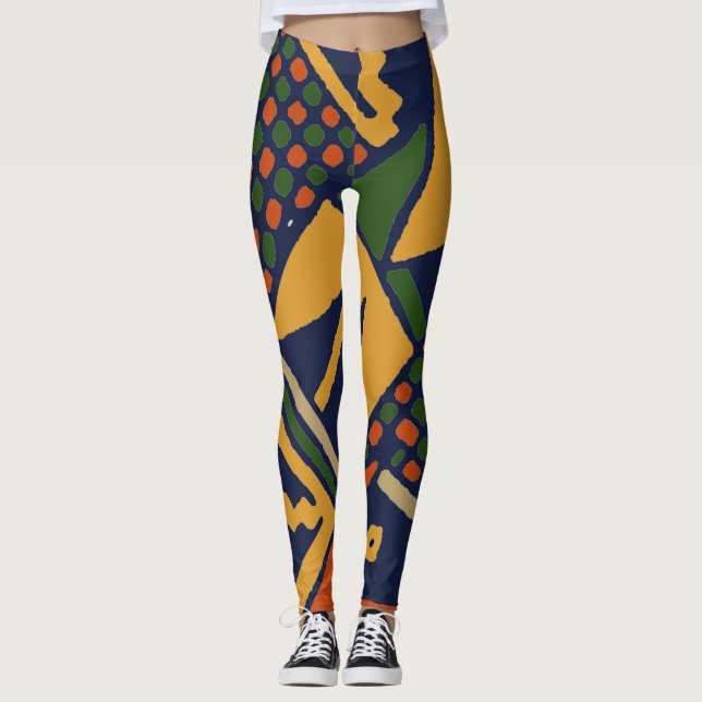 Leggings Tribais Coloridas (Frente)