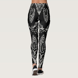 Leggings tribais de Cinzas e pretos