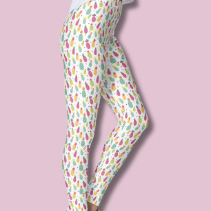 Leggings Tropicais De Abacaxi Divertido