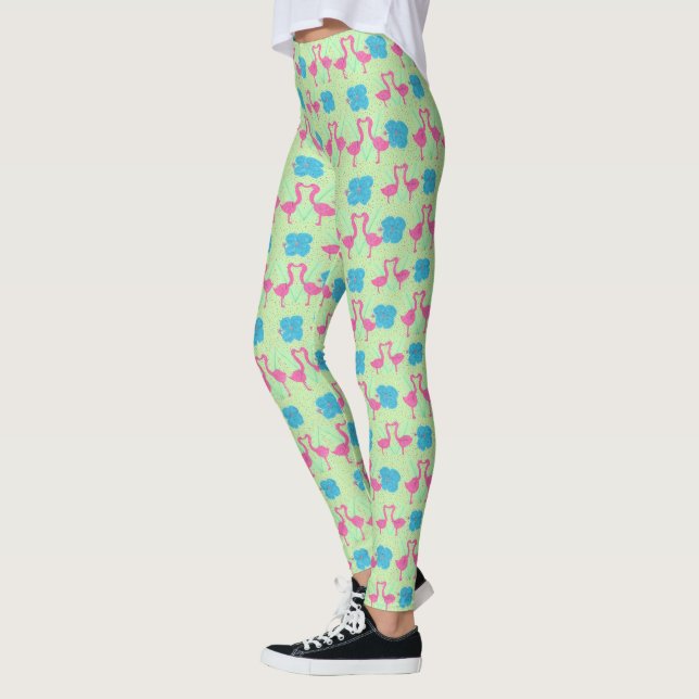 Leggings Tropicais Flamingo Pattern (Esquerda)