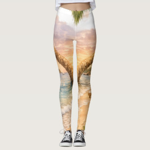 Leggings Tropical Bloom Sunset