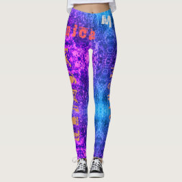 Leggings Unisex de nome de repetição personalizado