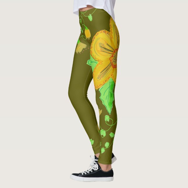 Leggings Verde-Oliva (Esquerda)