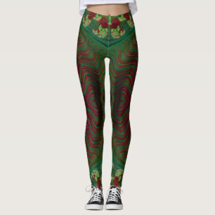 Leggings ~verde-vermelho Natal