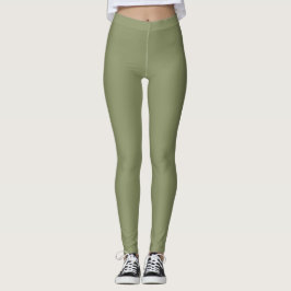 Leggings verdes com cor de tendência