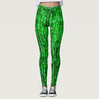 Leggings verdes de alta cintura para mulheres - co