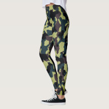 Leggings verdes de Camo - Caneta de ioga tática pa