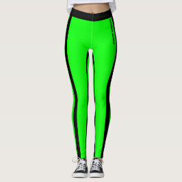 Leggings Verdes e Pretas Fluorescentes Personaliza