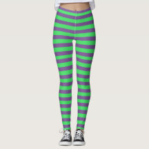 Leggings verdes roxas do Halloween