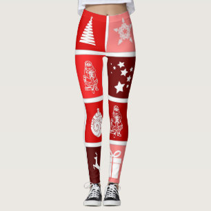 Leggings vermelhas do ano novo