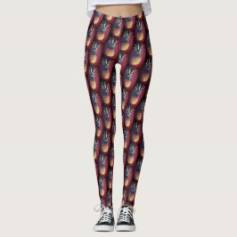 Leggings Vermelhas Funky Deliciosas de Abacaxi
