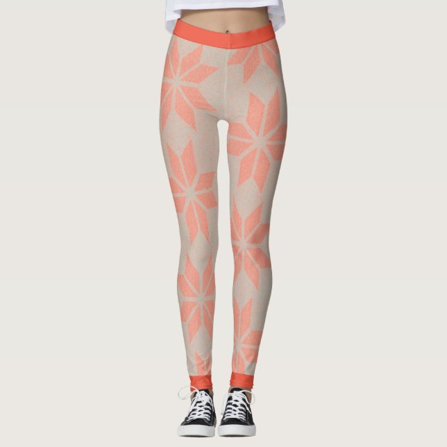 Leggings VERMELHAS POINSETTIA PARA NATAL (Frente)