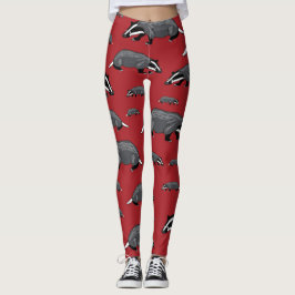 Leggings Vermelho Texugo