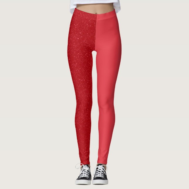 Leggings Vermelho Tomate Contraste – Personalizáve (Frente)