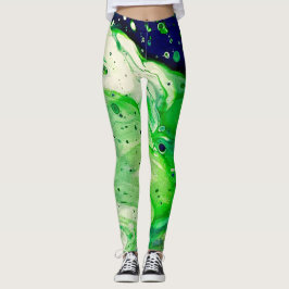 Leggings Vermelhos Vermelhos Marmoreadas por Arte