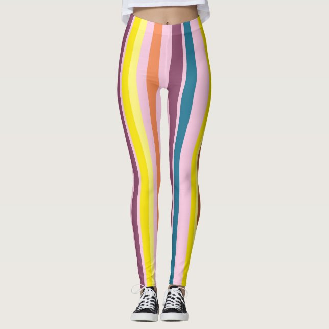Leggings Verticais Coloridas (Frente)