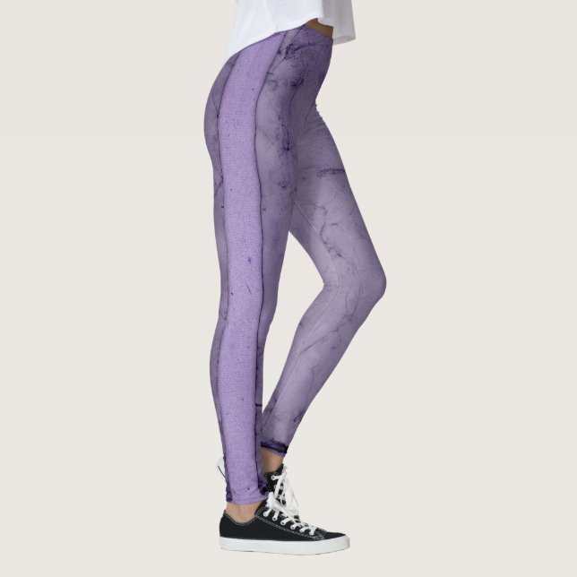 Leggings Vintage Roxo Mármore - Presente Lavanda (Direita)