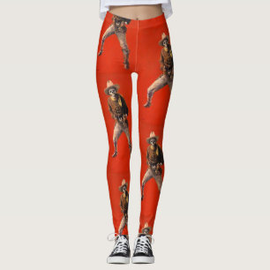 Leggings Vintage Skeleton Cowboy