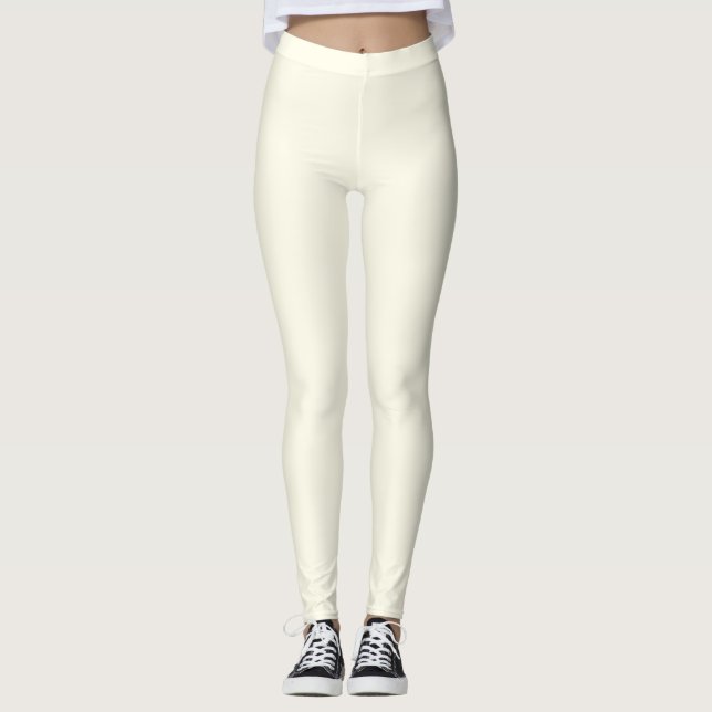 Leggings White Cream Color Women (Frente)