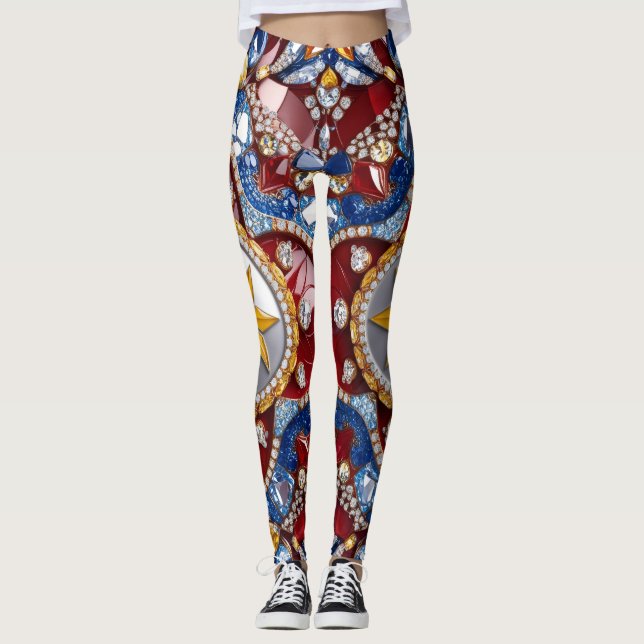 Leggings with Colombian Colors design (Frente)